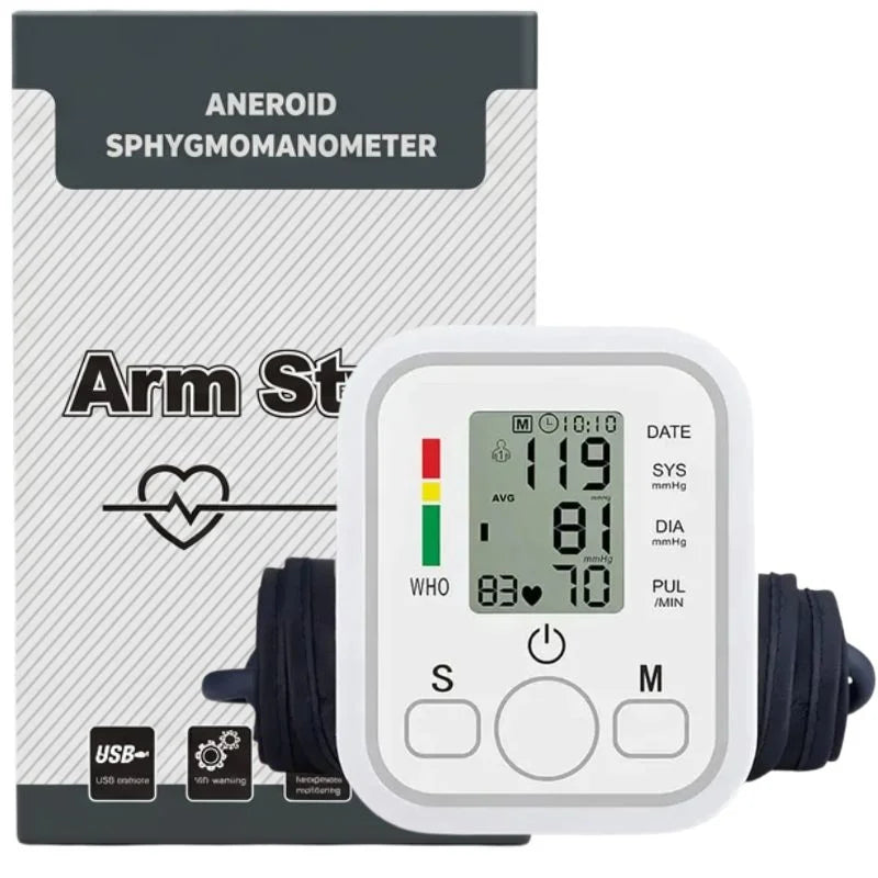 y48- Digital Blood Pressure Monitor | Upper Arm Automatic BP Machine with Large LCD Display, Memory Storage & Voice Function