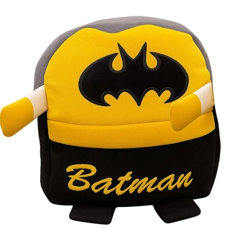 y71- Cute Plush Batman Character Backpack | Stuffed School Bag & Gift for Kids