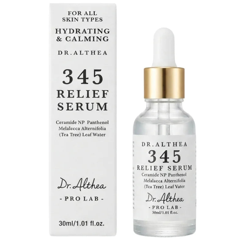 y1- Dr. Althea 345 Relief Serum | Hydrating & Calming Serum with Tea Tree Leaf Water, Ceramide NP & Niacinamide | Barrier Repair & Deep Hydration | 30ml