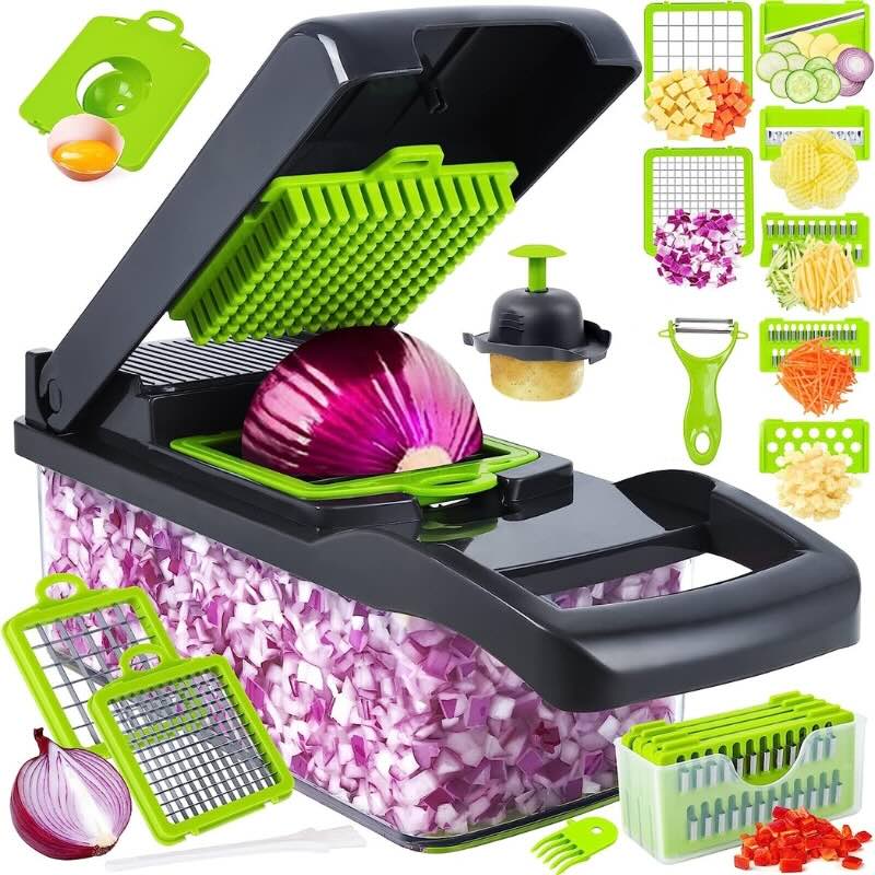 y44- 14-in-1 Mandoline Slicer & Vegetable Chopper | Multifunctional Food Cutter & Grater