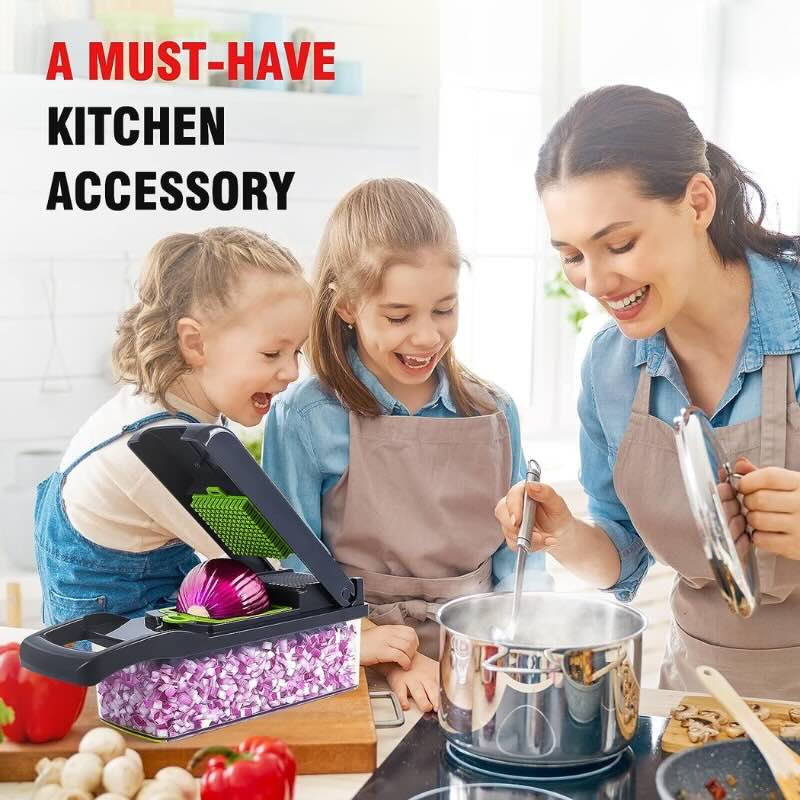 y44- 14-in-1 Mandoline Slicer & Vegetable Chopper | Multifunctional Food Cutter & Grater
