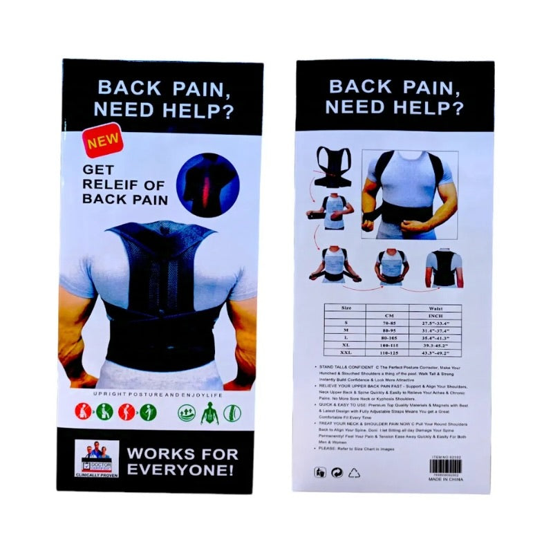 y84- Back Pain Relief Posture Corrector Belt | Adjustable Support for Spine, Shoulder & Lumbar Alignment | XXXL