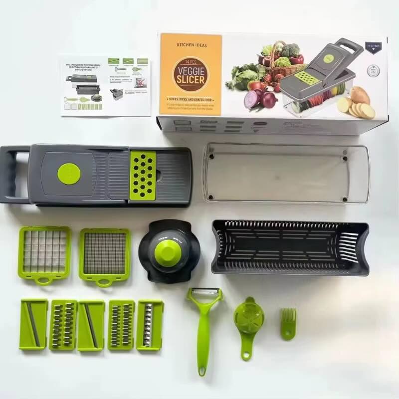 y44- 14-in-1 Mandoline Slicer & Vegetable Chopper | Multifunctional Food Cutter & Grater