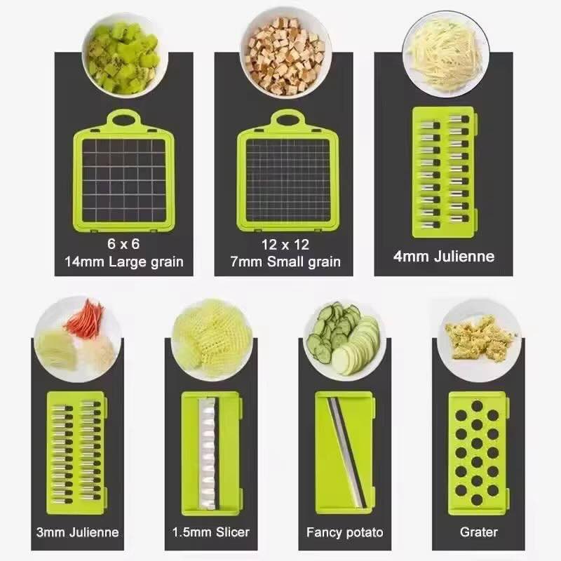 y44- 14-in-1 Mandoline Slicer & Vegetable Chopper | Multifunctional Food Cutter & Grater