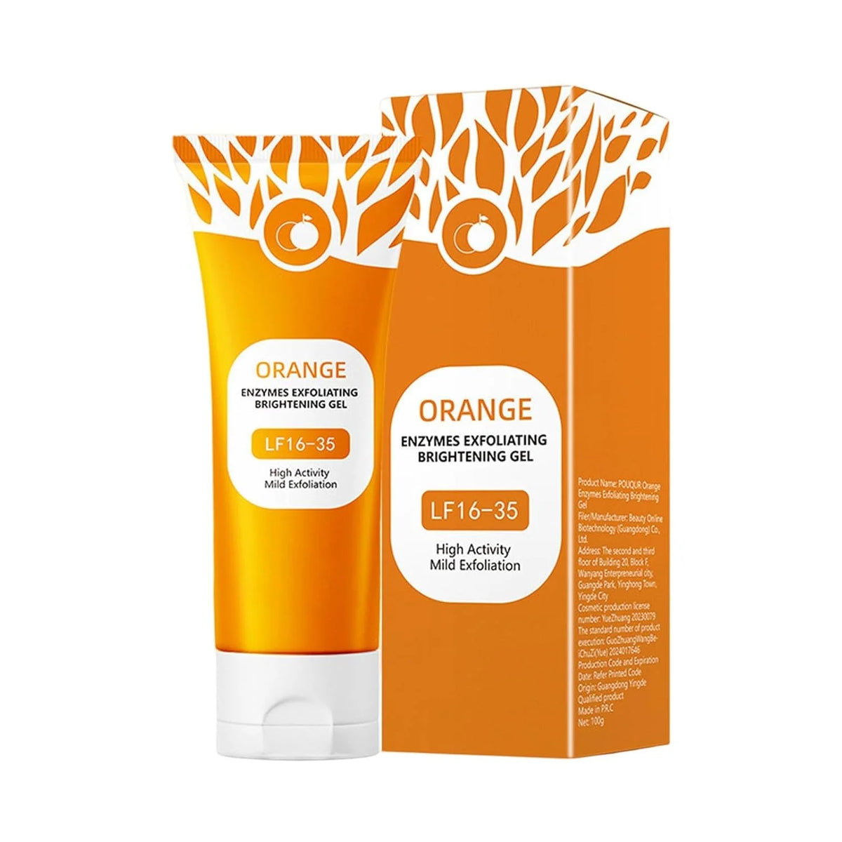 y89- Orange Enzymes Exfoliating Brightening Gel LF16-35 | Gentle Face Scrub for Glowing Skin