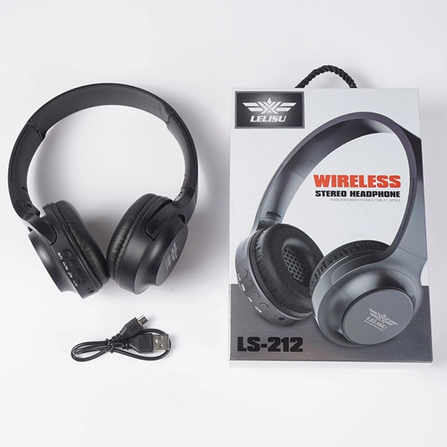 y54- Lelisu LS-212 Wireless Stereo Headphones | Bluetooth Headset for Smartphones, Tablets & MP3/MP4