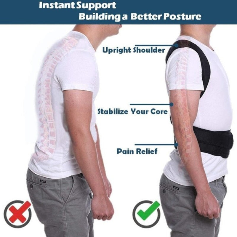 y84- Back Pain Relief Posture Corrector Belt | Adjustable Support for Spine, Shoulder & Lumbar Alignment | XXXL