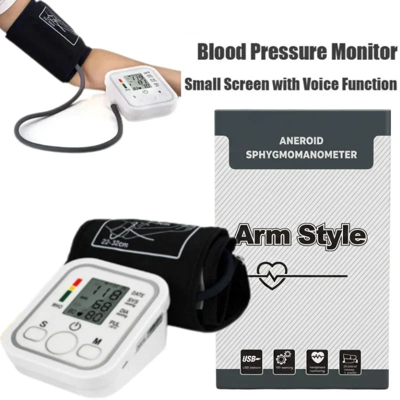 y48- Digital Blood Pressure Monitor | Upper Arm Automatic BP Machine with Large LCD Display, Memory Storage & Voice Function