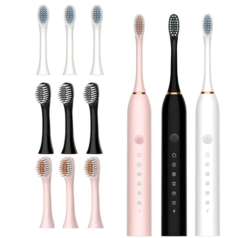 y43- X3 Sonic Electric Toothbrush Rechargeable | USB Fast Charging Toothbrush with 5 Modes Deep Cleaning Whitening & Gum Care