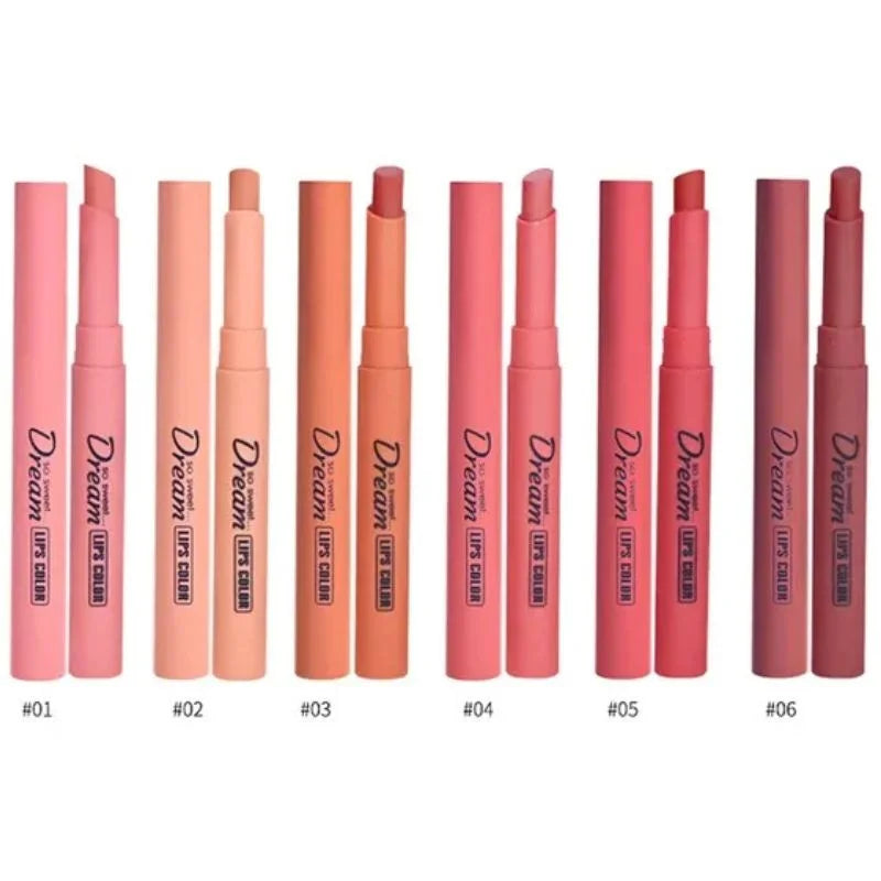 y88- Hengfang Matte Dream Lipstick Set – 6-Piece Long-Lasting Nude Shades | Waterproof, Smooth Finish
