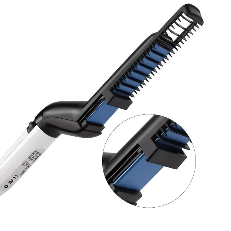 y83- Hair & Beard Straightener Comb for Men | Multifunction Electric Hair & Beard Styling Brush | Quick Heating Ceramic Straightener