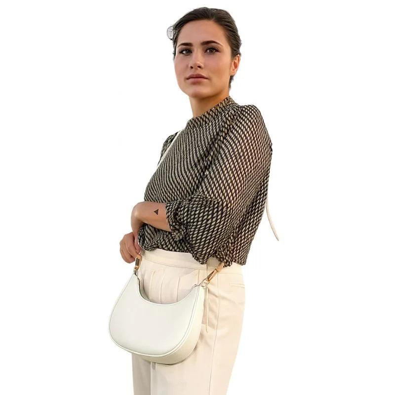 y66- White Luxury Fashion Hand Bag for Girls & Ladies | Stylish Shoulder & Crossbody Bag | Long Strap
