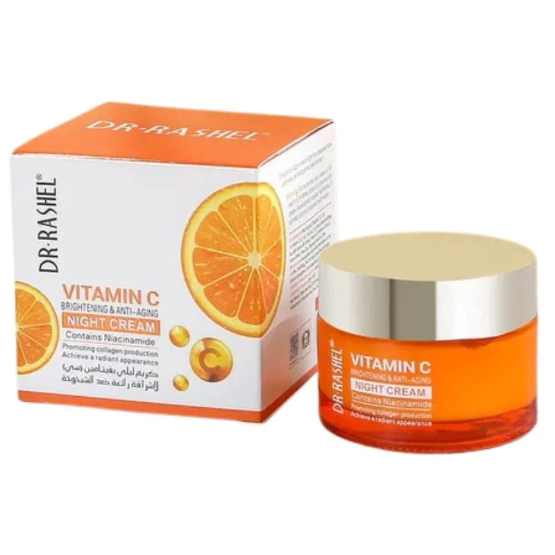y92- Dr. Rashel Vitamin C Brightening & Anti-Aging NIGHT Cream | Deep Repair & Skin Renewal Moisturizer (50 g) | Imported