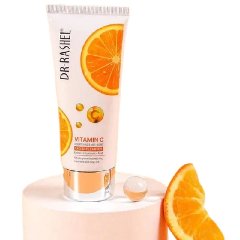 y90- Dr. Rashel Vitamin C Brightening Facial Cleanser with Hyaluronic Acid | Deep Cleansing & Anti-Aging Formula | 80ml | Imported