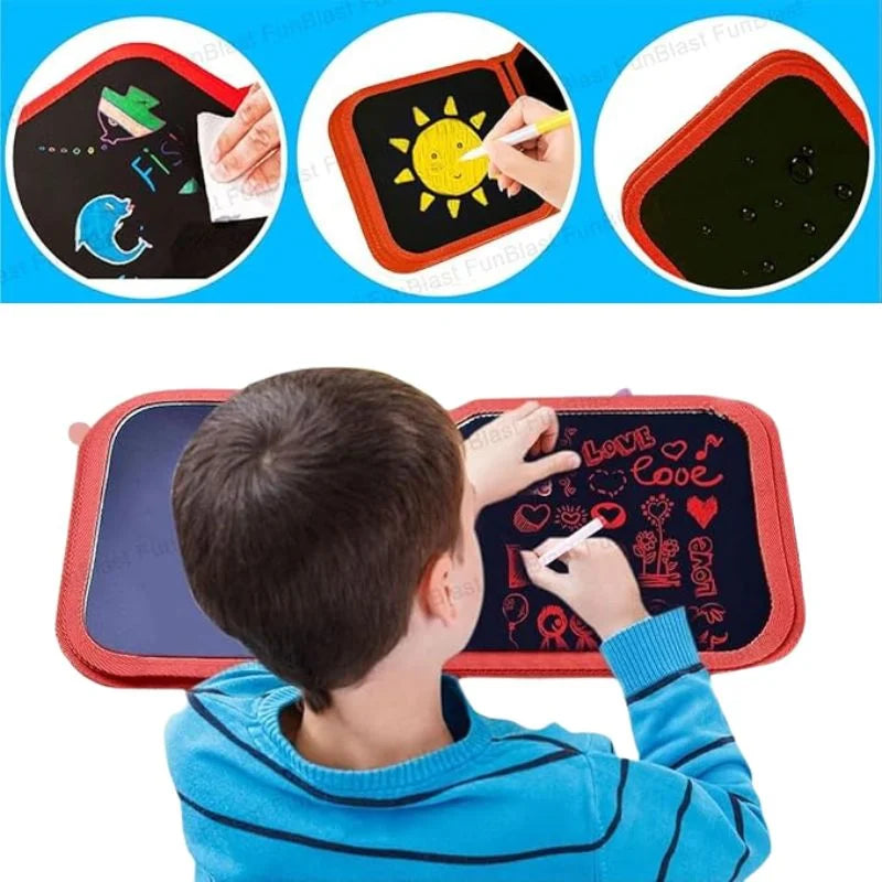 y36- Erasable Doodle Drawing Book for Kids | Reusable Waterproof Activity Book with 3 Pens & 3 Wipes | Random Designs