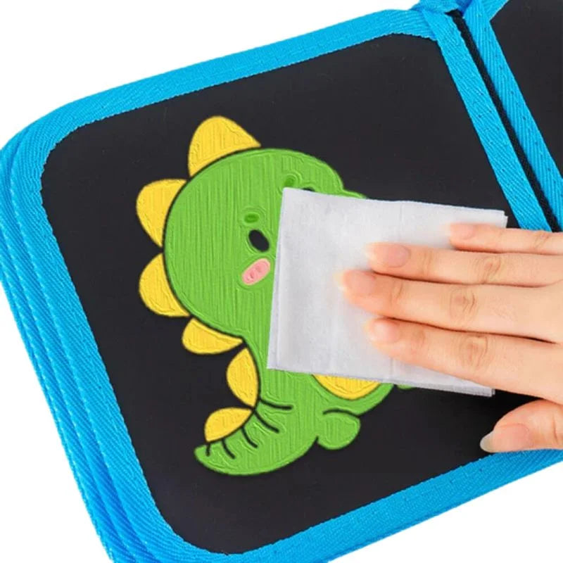 y36- Erasable Doodle Drawing Book for Kids | Reusable Waterproof Activity Book with 3 Pens & 3 Wipes | Random Designs