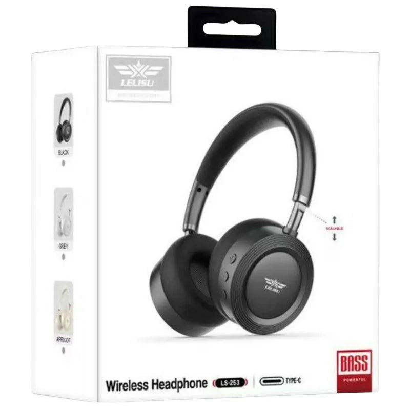 y53- Lelisu LS-253 Wireless Headphones | Bluetooth Over-Ear Headset with Type-C Charging