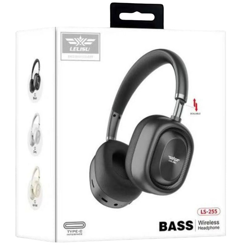 y52- Lelisu LS-255 Bass Wireless Headphones | Bluetooth Over-Ear Headset with Type-C Interface