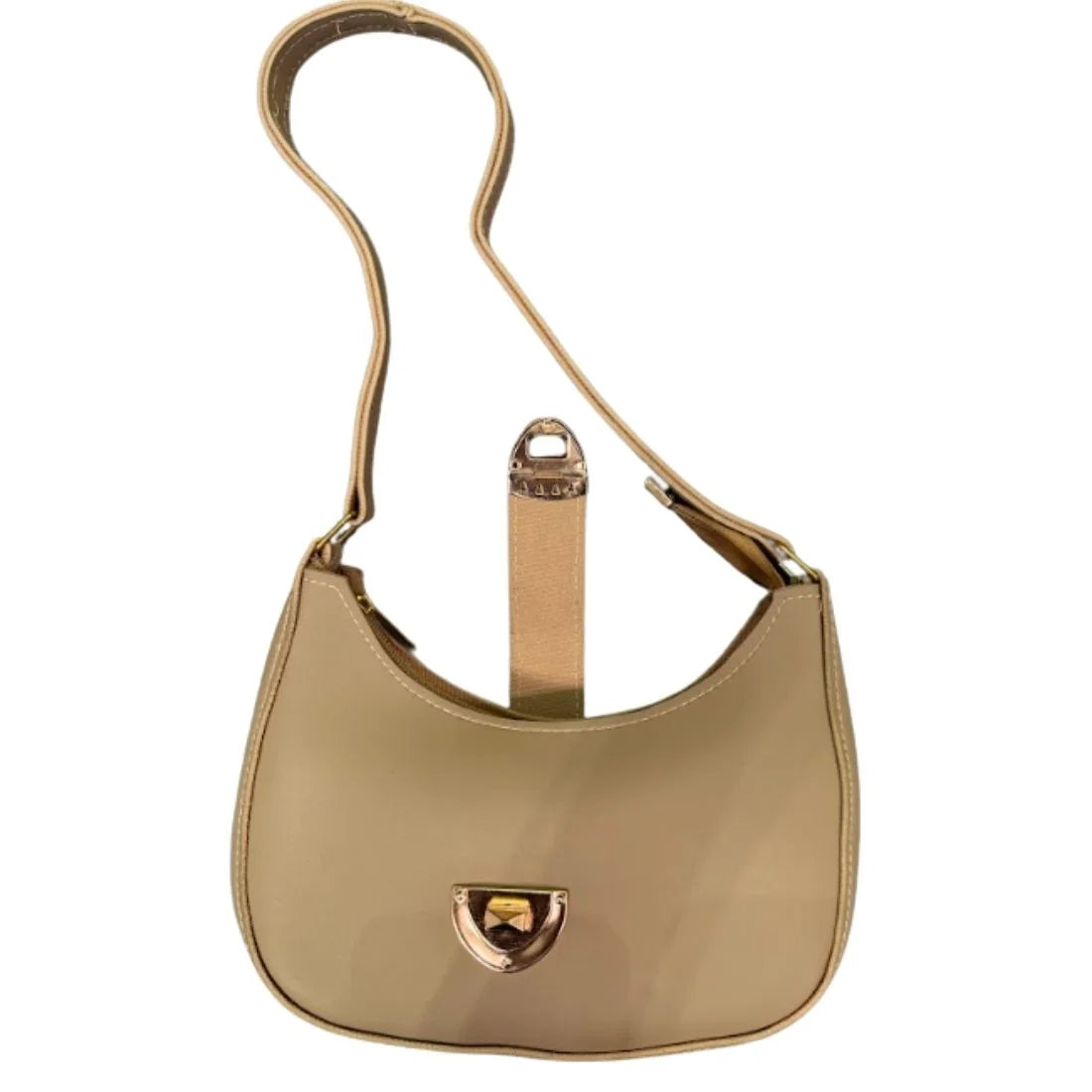y60- Crescent Leather Luxury Shoulder Bag for Women | Skin Color