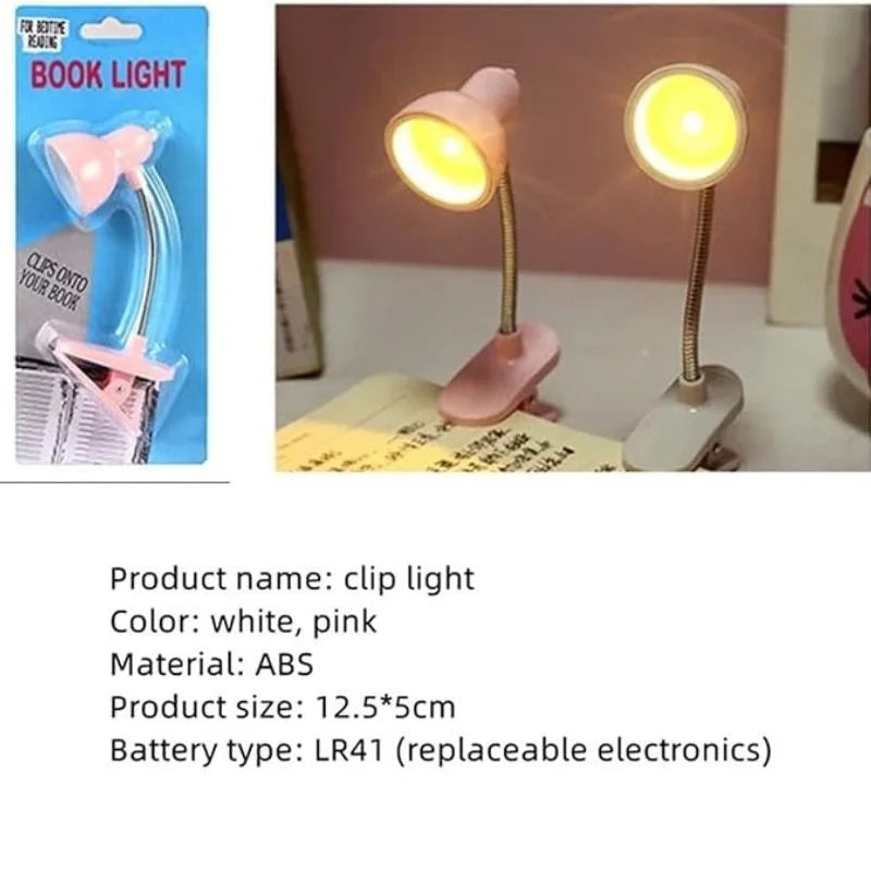 y33- Mini Book Light with Clip  | Portable LED Reading Lamp with Eye Protection | Random Color