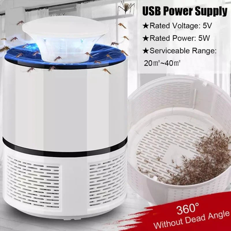 y41- USB Mosquito Trap Lamp | UV LED Insect Killer with Suction Fan | Chemical-Free Fly & Bug Repellent