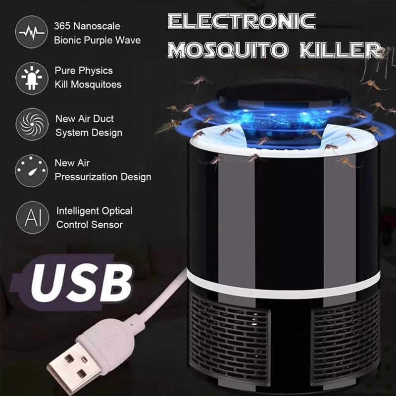 y41- USB Mosquito Trap Lamp | UV LED Insect Killer with Suction Fan | Chemical-Free Fly & Bug Repellent