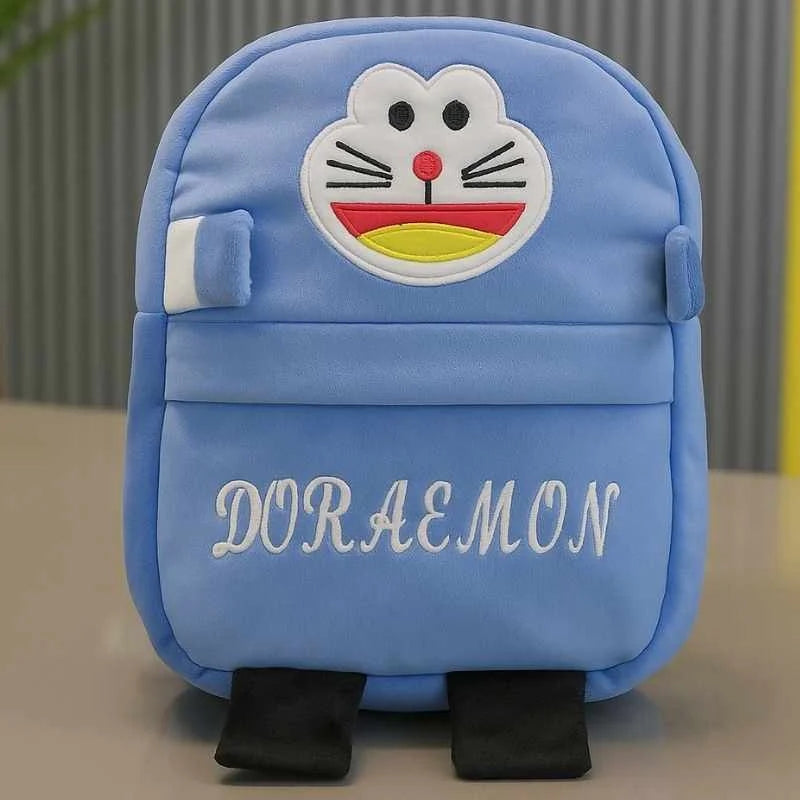 y73- Cute Plush Doraemon Character Backpack | Stuffed School Bag & Gift for Kids