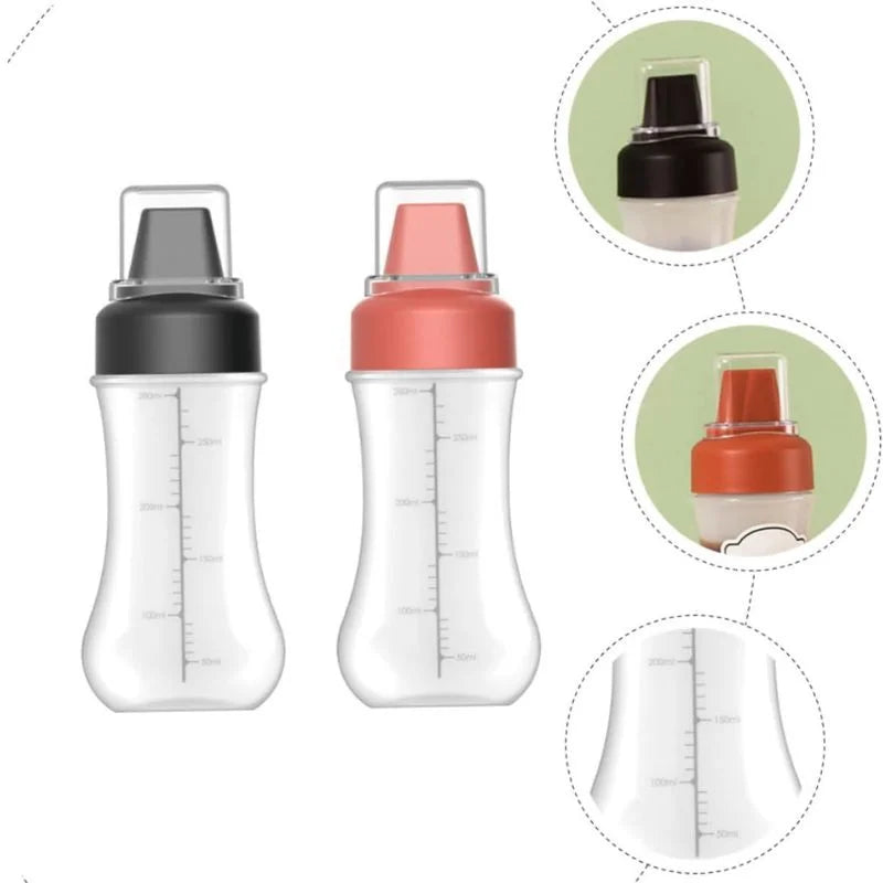y29- 5 Hole Squeeze Sauce Bottle | Refillable Condiment Dispenser with Lid | Multipurpose Ketchup & Hot Sauce Bottle for Kitchen | Black Cap