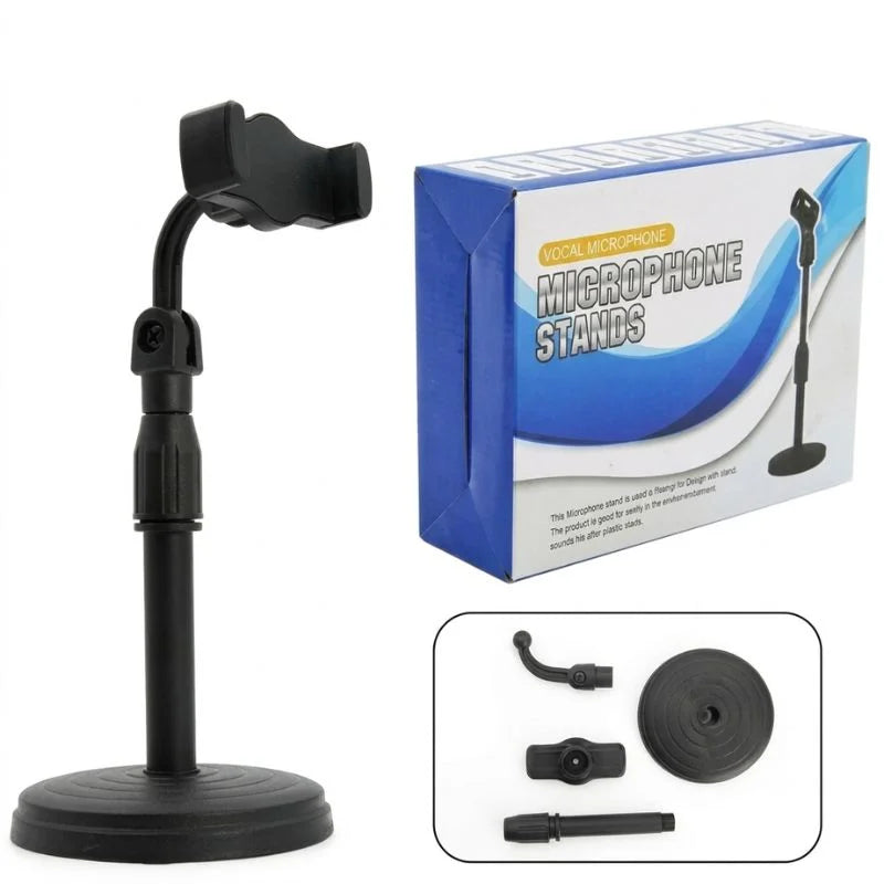 y30- Adjustable Mobile Phone Stand with Flexible Gooseneck Arm | For Recording, Live Streaming & Video Calls | Stable Desk Mount Stand