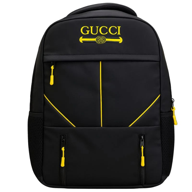 y69- Multi-Functional Travel Backpack | Business Daypack with Laptop Compartment | Black & Yellow