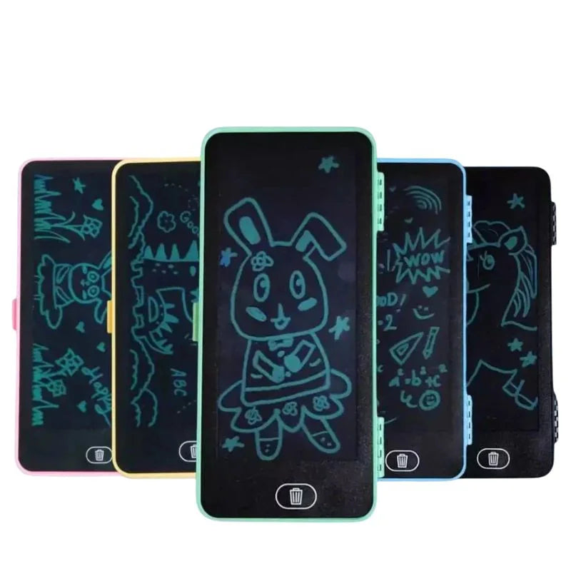 y37- LCD Drawing Pen Case for Kids | Writing Tablet Pencil Box with Screen Lock & One-Key Erase | Random Color