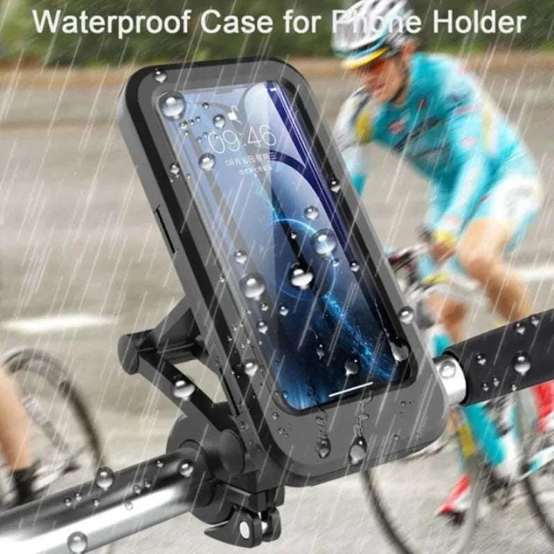 y38- Waterproof Bike Phone Holder 360° Rotation | Handlebar Mobile Mount for Bicycle & Motorcycle