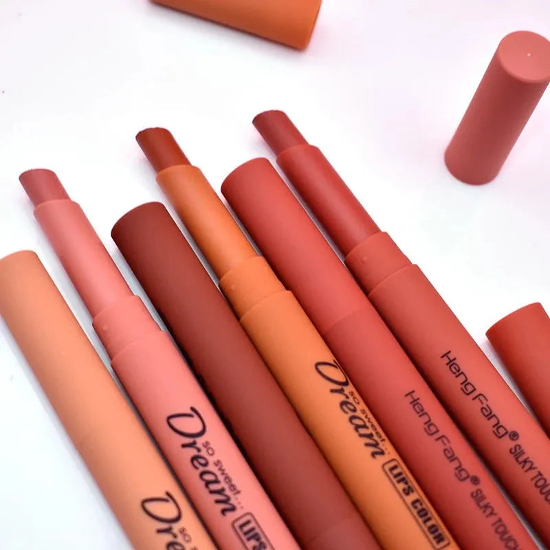 y88- Hengfang Matte Dream Lipstick Set – 6-Piece Long-Lasting Nude Shades | Waterproof, Smooth Finish