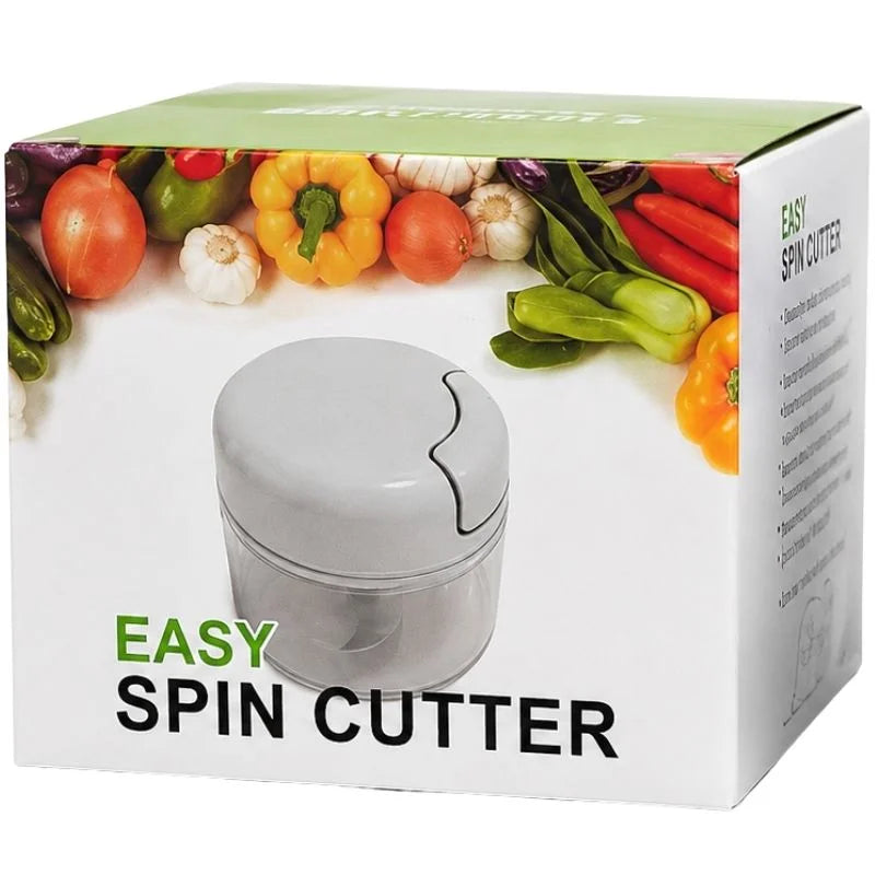 y17- Manual Mini Hand Pull Food Chopper | Spin Cutter Vegetable & Fruit Chopper | Food Processor for Onion, Garlic, Salad & Kitchen Use