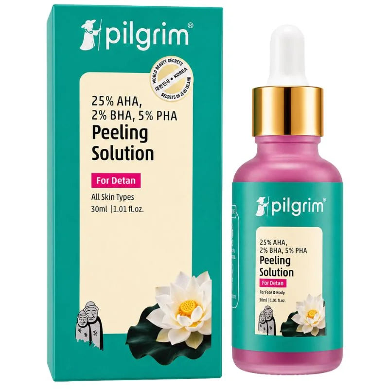 y10- Pilgrim Peeling Solution | Weekend Facial Peel for Deep Cleansing & Exfoliation | Radiant & Even-Toned Skin | For Men & Women | 30ml