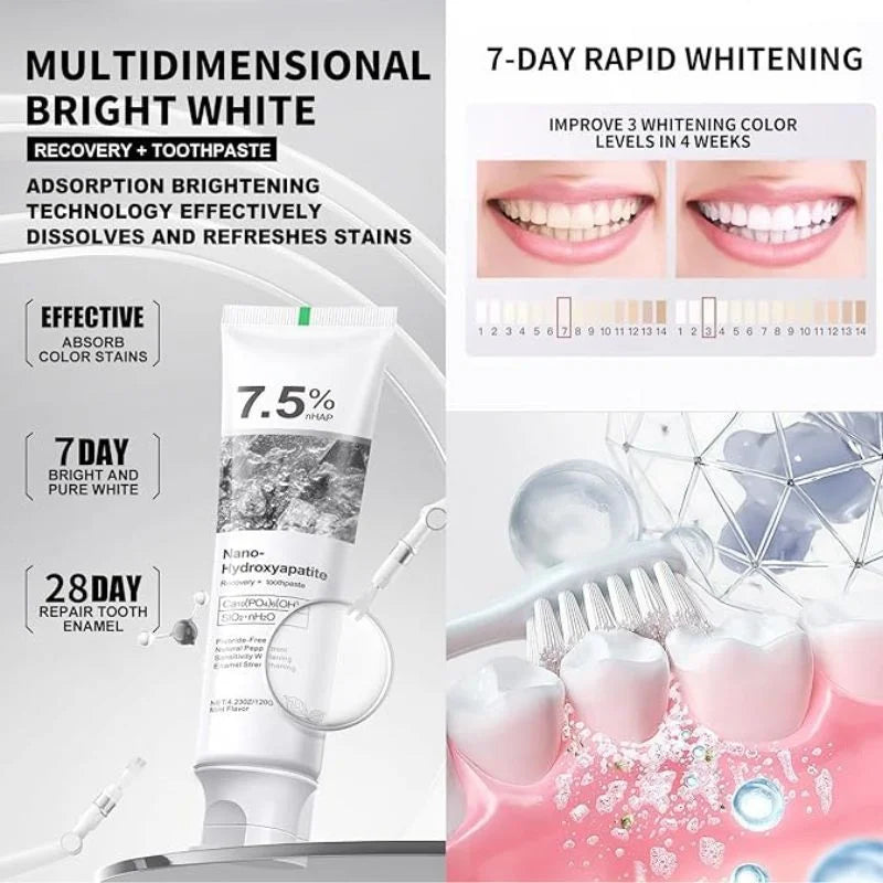 y9- 7.5% Nano-Hydroxyapatite Toothpaste | Deep Cleaning & Advanced Enamel Protection | Fluoride-Free Mint Toothpaste for Sensitive Teeth | Fresh Breath & Daily Oral Care