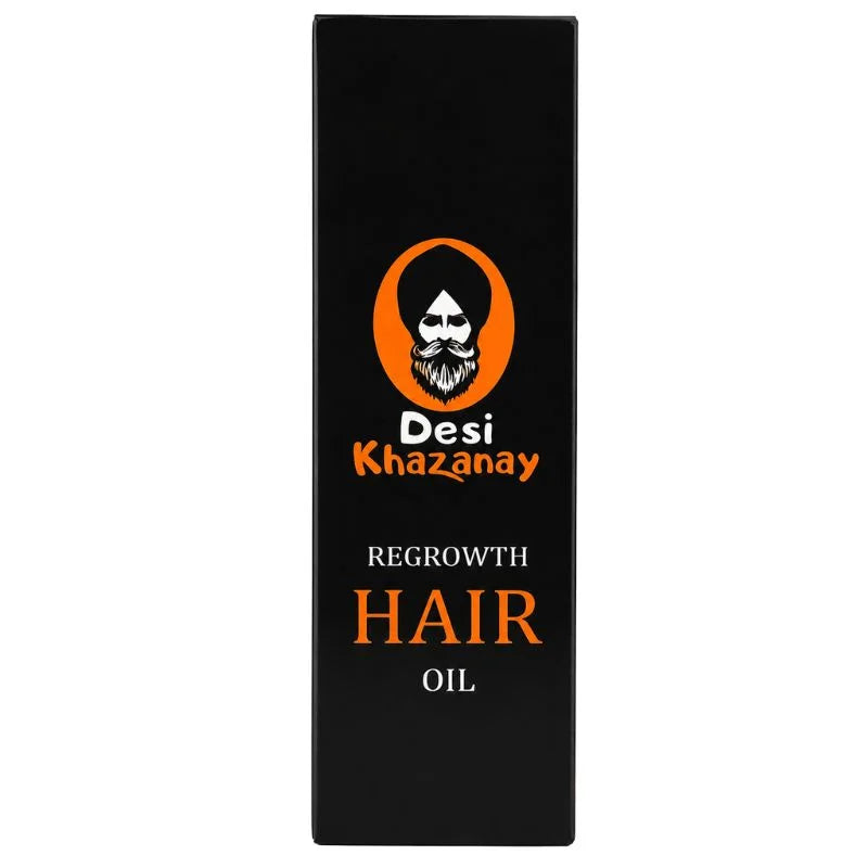 y7- Desi Khazanay Regrowth Hair Oil | Herbal Hair Growth Oil with 25+ Herbs, Cold-Pressed Oils & Essential Oils | Scalp Nourishment & Hair Care | For Men & Women