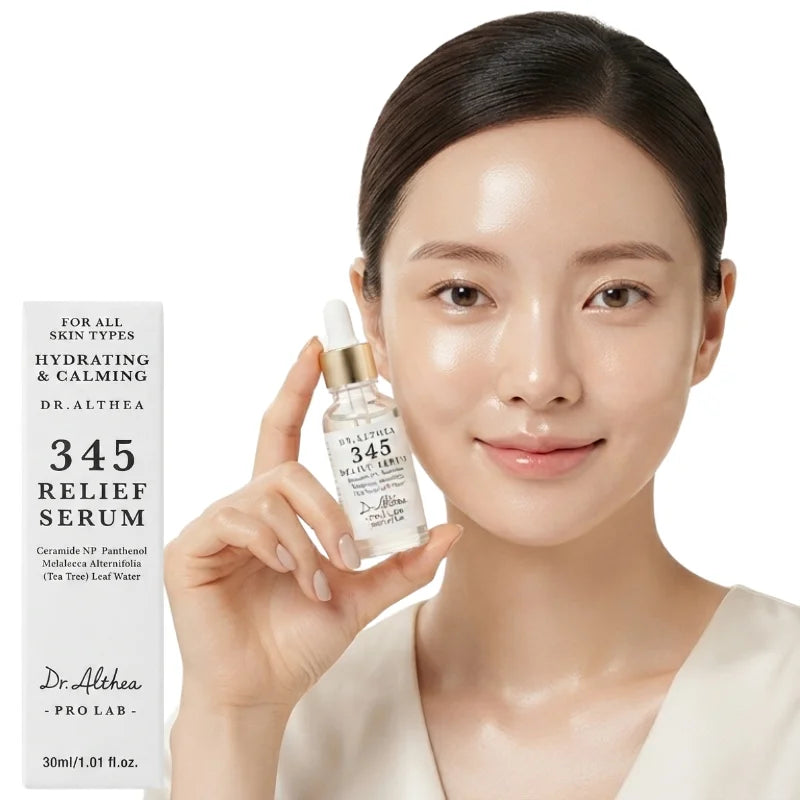 y1- Dr. Althea 345 Relief Serum | Hydrating & Calming Serum with Tea Tree Leaf Water, Ceramide NP & Niacinamide | Barrier Repair & Deep Hydration | 30ml