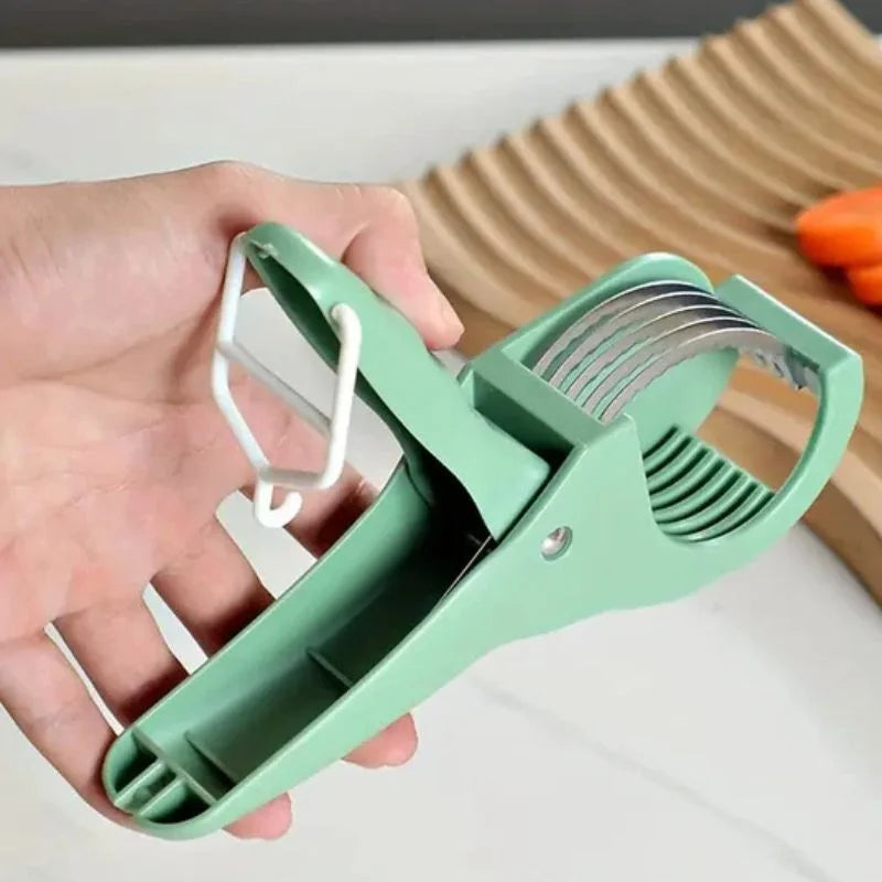 y16- 5 Blade Vegetable & Fruit Cutter and Slicer | Multipurpose Vegetable Chopper & Fruit Slicer |  Kitchen Cutter with 5 Stainless Steel Blades | Multiple Colors