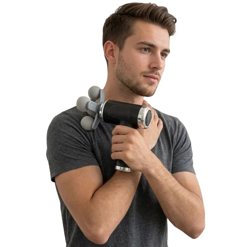 26- Five Head Massage Gun  | Rechargeable Deep Tissue Muscle Massager | 9 Massage Heads | 6 Speed Levels | Model  BLD-780 | Random color