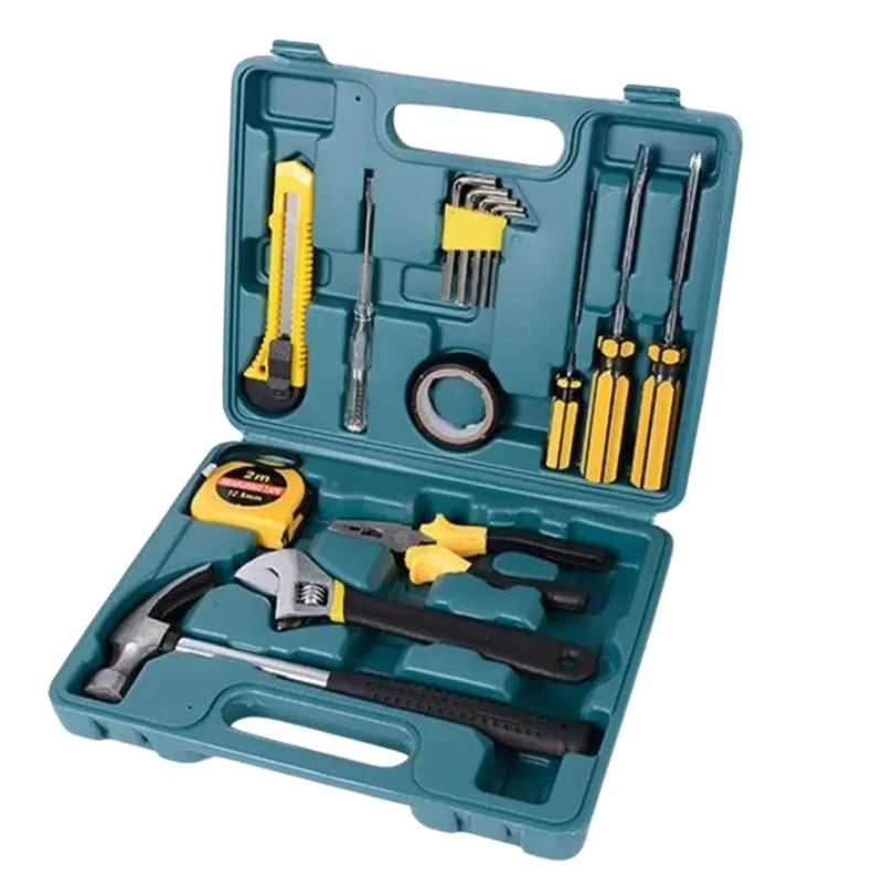 y23- 12-in-1 Home Tool Kit  | Multi-Purpose Household Repair Tool Set | Hardware Toolkit with Durable Storage Box