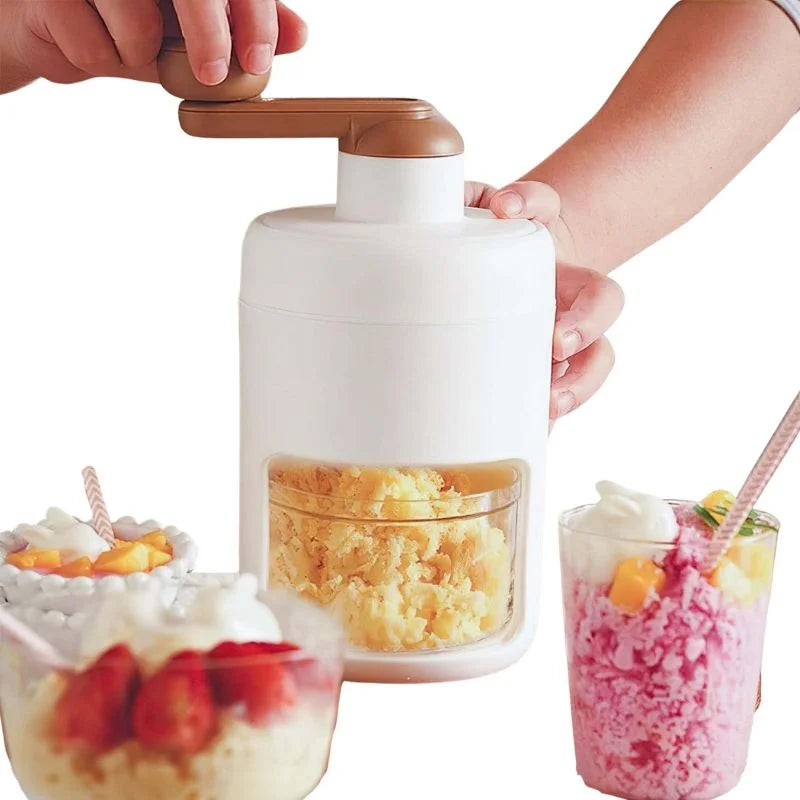 y18- Portable Manual Ice Shaver  | Snow Cone & Slush Maker | Stainless Steel Blades | Ice Shaving Machine for Home, Kitchen & Camping