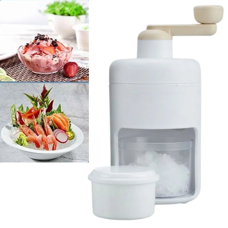 y18- Portable Manual Ice Shaver  | Snow Cone & Slush Maker | Stainless Steel Blades | Ice Shaving Machine for Home, Kitchen & Camping